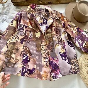 Spring Enchanting earthly floral boho jacket w southwestern shabby chic vibe